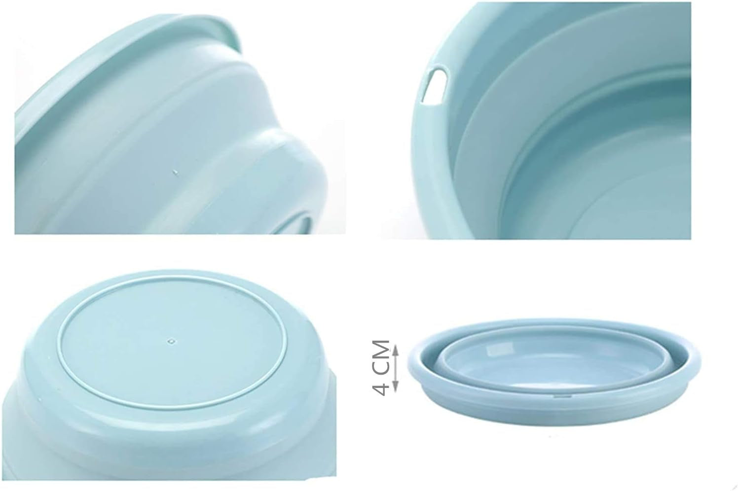 10" Multi-Purpose Collapsible Dish Tub Bowl Bpa-Free round Lightweight Collapsible Wash Basin (Green)